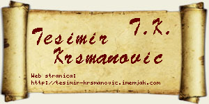Tešimir Krsmanović vizit kartica